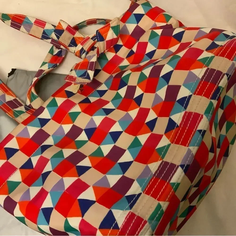 Kate Spade multi color purse baby diaper bag multi use tote washable Microfiber